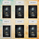 The Haunting, Goth Wall Art, Goth Art, Framed Canvas Print, Halloween Decor, Goth Art Print, Victorian Halloween Decoration