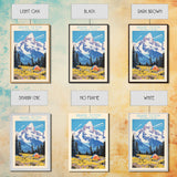 Grand Teton National Park Travel Poster Art, Canvas Print Wall Art, Wyoming Travel Art, Midcentury Modern Travel Decor, MCM Wall Art