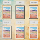 Great Sand Dunes National Park Colorado Travel Art, National Park Print, Minimalist Travel Art, Midcentury Modern Style Landscape Painting