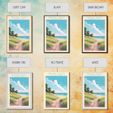Indiana Dunes National Park Travel Poster Art, Canvas Print Wall Art, Indiana Travel Art, Midcentury Modern Travel Decor, Wall Art