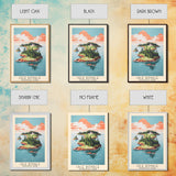Isle Royale National Park Michigan Travel Art, National Park Print, Minimalist Travel Art, Midcentury Modern Style Landscape Painting