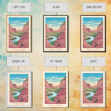 Mesa Verde National Park Colorado Travel Art, National Park Print, Minimalist Travel Art, Midcentury Modern Style Landscape Painting