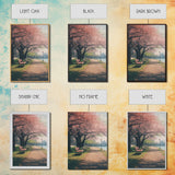 Nature Wall Art, Park Wall Print, Cherry Blossoms, Canvas Print, Wall Hanging, Portrait Art, Bookshelf Decor, Appreciation Gift, Office Art