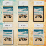 Motorcycle Wall Art, Man Cave Wall Art, Canvas Print, Wall Hanging, Portrait Art, Gift For Friend, Tiny House Decor, Home Decor Prints