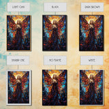 Angel, Fantasy Art, Angel Wings, Canvas Print, Wall Hanging, Portrait Art, Stained Glass Art, Housewarming Gift, Bedroom Teen Girl Art