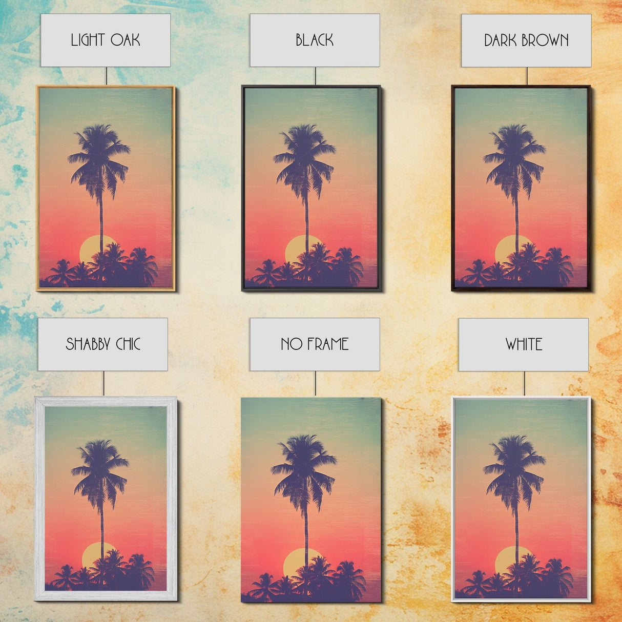 Palm Tree Wall Art, Tropical Wall Art, Minimalist Wall Art, Canvas Print, Wall Hanging, Portrait Art, Tiny House Decor, Dorm Room Art