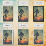 Palm Tree Wall Art, Tropical Wall Art, Beach Wall Art, Canvas Print, Wall Hanging, Portrait Art, Home Wall Decor, Hostess Gift, Office Print