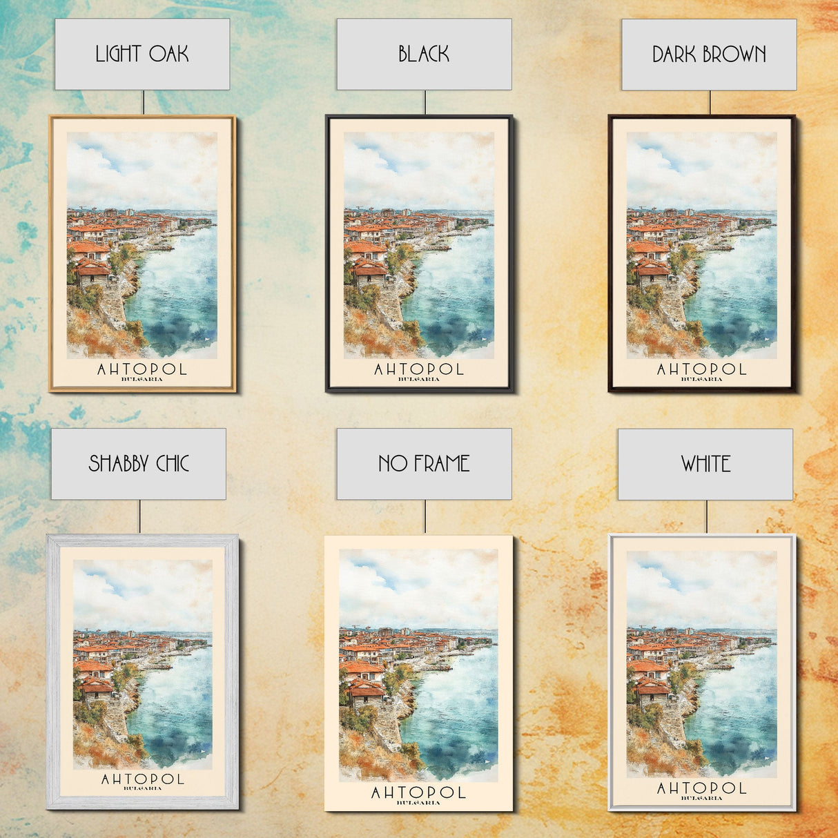 Ahtopol, Bulgaria Watercolor Beach Print, Vacation Gift, Bulgaria Wall Art, Beach Painting, Beach Decor, Beach Painting