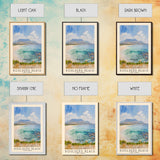 Boulders Beach, Cape Town Watercolor Beach Print, Vacation Gift, Cape Town Wall Art, Beach Painting, Beach Decor, Beach Painting