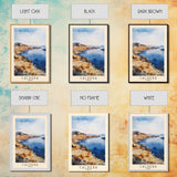 Caldera, Chile Watercolor Print, Vacation Gift, Chile Wall Art, Beach Painting, Beach Decor, Large Wall Art, Wood Frame Art