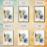 Capri, Italy Watercolor Beach Print, Vacation Gift, Italy Wall Art, Beach Painting, Beach Decor, Beach Painting