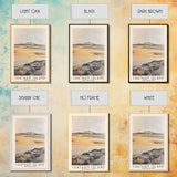 Chatham Island, New Zealand Watercolor Print, Vacation Gift, New Zealand Wall Art, Beach Painting, Beach Decor, Large Wall Art, Wood Frame Art