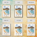Ilıca Beach, Turkey Watercolor Beach Print, Vacation Gift, Turkey Wall Art, Beach Painting, Beach Decor, Beach Painting