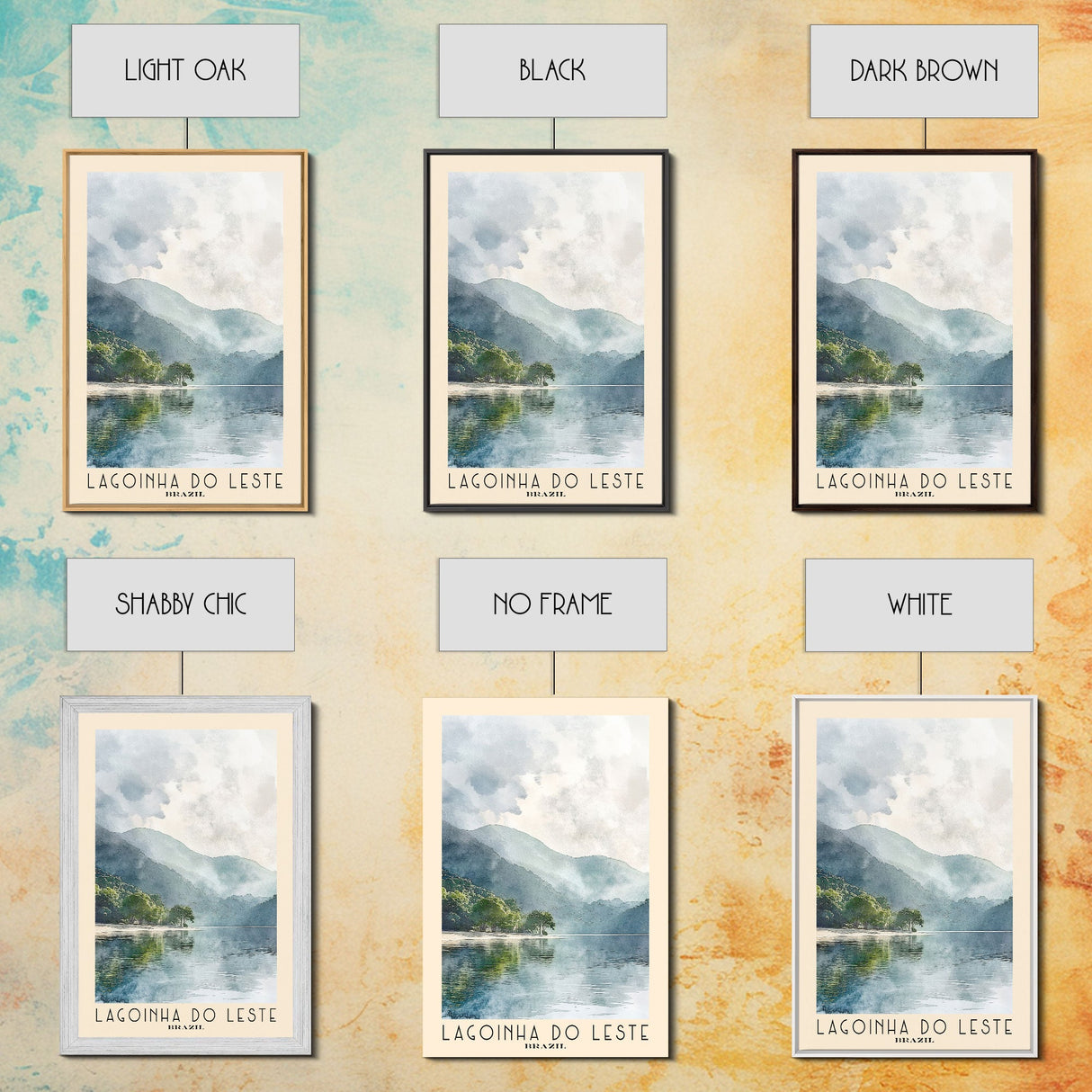 Lagoinha do Leste, Brazil Watercolor Beach Print, Vacation Gift, Brazil Wall Art, Beach Painting, Beach Decor, Beach Painting