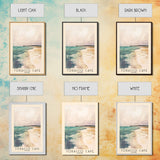 Tobacco Caye, Belize Watercolor Print, Vacation Gift, Belize Wall Art, Beach Painting, Beach Decor, Large Wall Art, Wood Frame Art