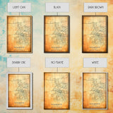 Vintage Sacramento map print poster or framed canvas | Sacramento city map print poster canvas | Sacramento, California print poster canvas