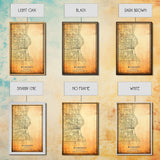Milwaukee Wisconsin Street Map Wall Art, Framed Canvas Print, Wisconsin Map Print Poster and Canvas, Milwaukee City Office Wall Art