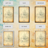 Tulsa Map Art - Oklahoma - Custom Tulsa City Streets Map Print -  University of Tulsa - Home Office Decor Tulsa Map Decor Oklahoma Wall Art