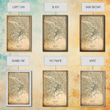 Tokyo Japan map print poster or framed canvas, Tokyo map print poster canvas, Tokyo Japan city map print poster canvas, Vintage Travel Art
