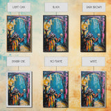 Halloween Ghostly Figure with Lantern Framed Canvas Print, Spooky Wall Art, Home Decor, Haunted Decor, Gift Idea, Night Haunt