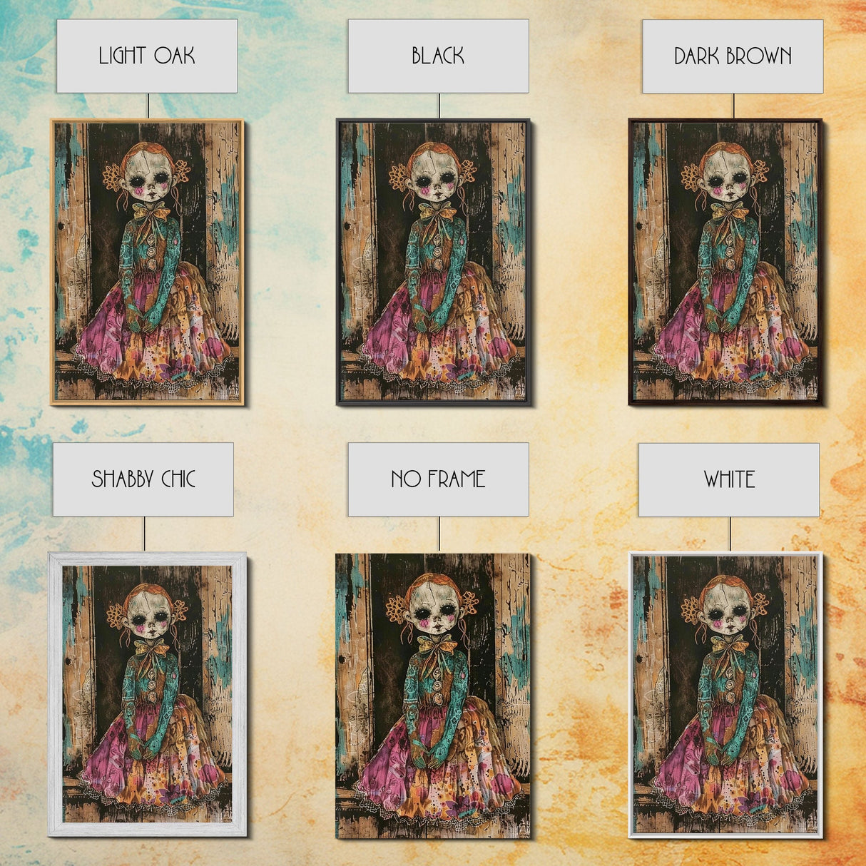 Halloween Pirate Skeleton with Pizza, Framed Canvas Print, Wall Art, Spooky Decor, Pirate Theme, Halloween Decoration, Living Room Art