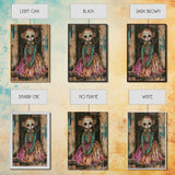 Halloween Pirate Skeleton with Pizza, Framed Canvas Print, Wall Art, Spooky Decor, Pirate Theme, Halloween Decoration, Living Room Art