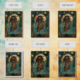 Halloween Creepy Sea Monster Framed Canvas Print, Wall Art, Living Room Decor, Halloween Decoration, Scary Creature Art, Haunted House Decor