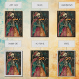 Day of the Dead Skeleton Playing Violin - Colorful Skeleton Art - Dia de los Muertos Inspired Print - Halloween Skeleton Decor