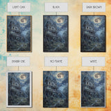 Haunted Victorian Mansion Halloween Art, Spooky House, Haunted Home, Creepy Building, Gothic Decor, Framed Canvas Print