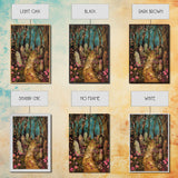 Haunted House in the Woods Framed Canvas Print, Spooky Wall Art, Halloween Haunted Mansion, Gothic Horror Decor, Framed Canvas Print