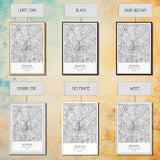 Atlanta Street Map, Georgia Map, City Map Art, Travel Print, Couple Gift, Minimalist Art Print, Wall Art, Canvas Print, Canvas Wall Art