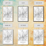 Birmingham Street Map, Alabama Map, City Map Art, Modern Art, Wall Art, Canvas Print, Canvas Wall Art, Minimalist Art, Housewarming Gift