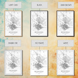 Brownsville Street Map, Texas Map, City Map Art, Modern Art, Wall Art, Canvas Print, Canvas Wall Art, Dorm Décor, Graduation Gift,