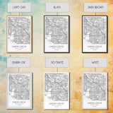 Garden Grove Street Map, California Map, City Map Art, Minimalist Art, Wall Art, Canvas Print, Black And White Map, Best Friend Gift
