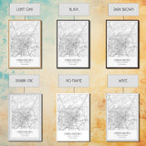 Greensboro Street Map, North Carolina Map, City Map Art, Minimalist Art, Wall Art, Canvas Print, Travel Wall Art, Gift For Travelers