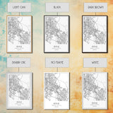 Irvine Street Map, California Map, City Map Art, Minimalist Art, Wall Art, Canvas Print, Travel Wall Print, Gift For Her, Home Office Art