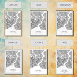 Istanbul Street Map, Turkey Map, City Map Art, Minimalist Art, Wall Art, Canvas Print, Travel Wall Art, Master Bedroom Décor, Gift For Her