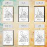 Lexington Street Map, Kentucky Map, City Map Art, Modern Wall Art, Wall Art, Canvas Print, Travel Wall Art, Dorm Room Décor, Engagement Gift