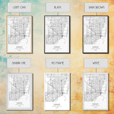 Miami Street Map, Florida Map, City Map Art, Modern Art, Wall Art, Canvas Print, Gift For Mom, Bedroom Wall Décor, Travel Wall Art