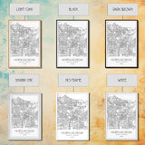 North Las Vegas Street Map, Nevada Map, City Map Art, Modern Art, Wall Art, Canvas Print, Wall Décor Bedroom, Honeymoon Gift,  Travel Art