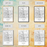 Omaha Street Map, Nebraska Map, City Map Art, Modern Art, Wall Art, Canvas Print, Living Room Wall Art, Travel Gifts For Men, Travel Art
