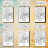 Pittsburgh Street Map, Pennsylvania Map, City Map Art, Minimalist Art, Wall Art, Canvas Print, Living Room Art, Birthday Gift, Travel Décor