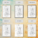 Port St Lucie Street Map, Florida Map, City Map Art, Minimalist Art, Wall Art, Canvas Print, Friend Gift, Black And White Art, Travel Décor