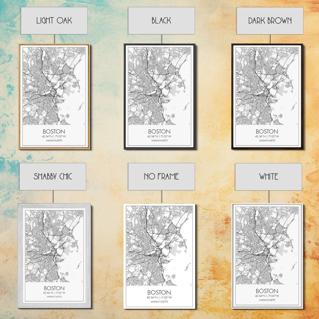Boston Street Map, Massachusetts Map, City Map Art, Modern Art, Wall Art, Canvas Print, Wall Art For Bedroom, Gifts For Him, Travel Décor