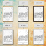 Rancho Cucamonga Street Map, California Map, City Map Art, Minimalist Art, Wall Art, Canvas Print, Office Wall Art, Bon Voyage Gift