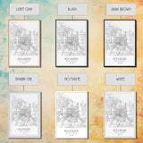 Rochester Street Map, New York Map, City Map Art, Minimalist Art, Wall Art, Canvas Print, Boys Room Décor, Best Friend Gift, Travel Print