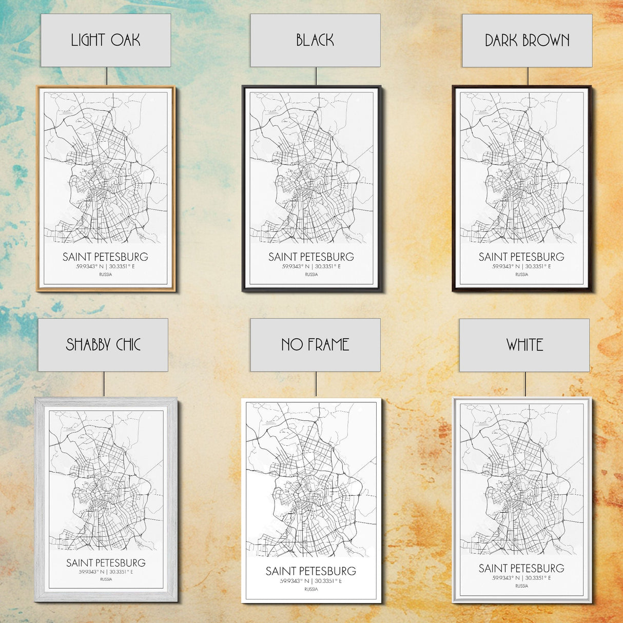 Saint Petersburg Street Map, Russia Map, City Map Art, Minimalist Art, Wall Art, Canvas Print, Room Décor, Gift For Mom, Travel Wall Art