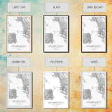 San Francisco Street Map, California Map, City Map Print, Minimalist Art, Wall Art, Canvas Print, Family Room Décor, Gift For Travelers