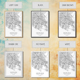Santa Ana Street Map, California Map, City Map Print, Minimalist Art, Wall Art, Canvas Print, Living Room Décor, Adventure Gifts, Travel Art