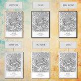 Seoul Street Map, South Korea Map, Asia City Map Print, Minimalist Art, Wall Art, Canvas Print, Travel Gift For Women, Travel Wall Décor